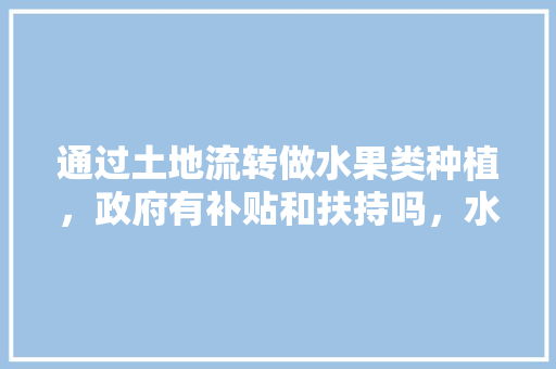 通过土地流转做水果类种植，政府有补贴和扶持吗，水果种植优惠政策有哪些。