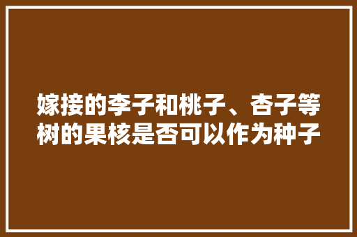 嫁接的李子和桃子、杏子等树的果核是否可以作为种子种植，果核种植水果图片大全。