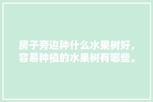 房子旁边种什么水果树好，容易种植的水果树有哪些。