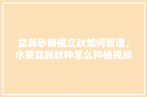 盆栽砂糖橘立秋如何管理，水果盆栽秋种怎么种植视频。 蔬菜种植