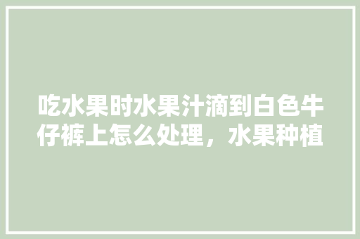 吃水果时水果汁滴到白色牛仔裤上怎么处理，水果种植滴水技术视频。