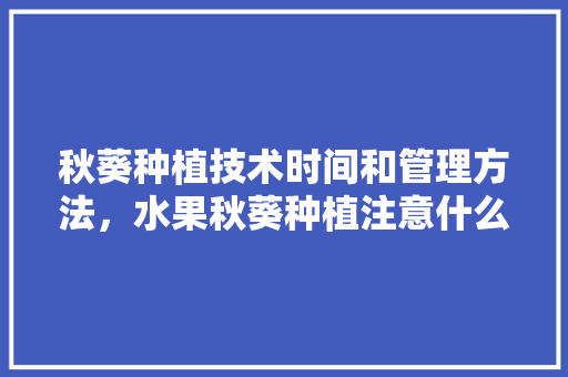 秋葵种植技术时间和管理方法，水果秋葵种植注意什么事项。 蔬菜种植