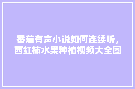 番茄有声小说如何连续听，西红柿水果种植视频大全图片。 水果种植