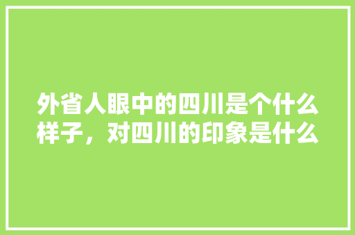 外省人眼中的四川是个什么样子，对四川的印象是什么，庄河长岭镇石佛村。 外省人眼中的四川是个什么样子，对四川的印象是什么，庄河长岭镇石佛村。 蔬菜种植