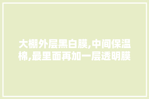 大棚外层黑白膜,中间保温棉,最里面再加一层透明膜起什么作用，种植水果透明大棚图片。