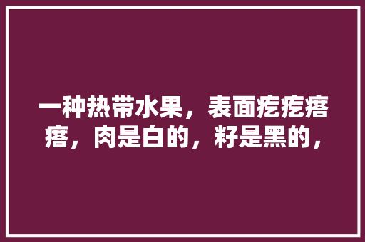 一种热带水果，表面疙疙瘩瘩，肉是白的，籽是黑的，请问叫什么啊，热带水果种子种植盆景。