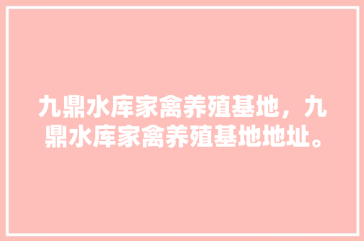 九鼎水库家禽养殖基地，九鼎水库家禽养殖基地地址。 九鼎水库家禽养殖基地，九鼎水库家禽养殖基地地址。 家禽养殖