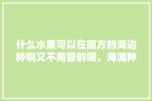 什么水果可以在南方的海边种啊又不用管的呢，海滩种植水果有哪些。