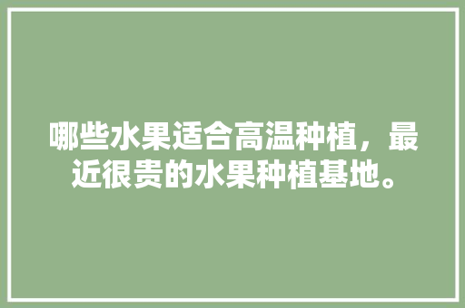 哪些水果适合高温种植，最近很贵的水果种植基地。