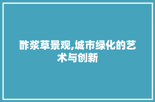 酢浆草景观,城市绿化的艺术与创新