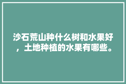 沙石荒山种什么树和水果好，土地种植的水果有哪些。 沙石荒山种什么树和水果好，土地种植的水果有哪些。 水果种植