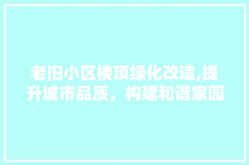 老旧小区楼顶绿化改造,提升城市品质，构建和谐家园