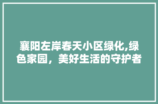 襄阳左岸春天小区绿化,绿色家园，美好生活的守护者 蔬菜种植