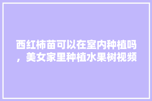 西红柿苗可以在室内种植吗，美女家里种植水果树视频。 西红柿苗可以在室内种植吗，美女家里种植水果树视频。 家禽养殖