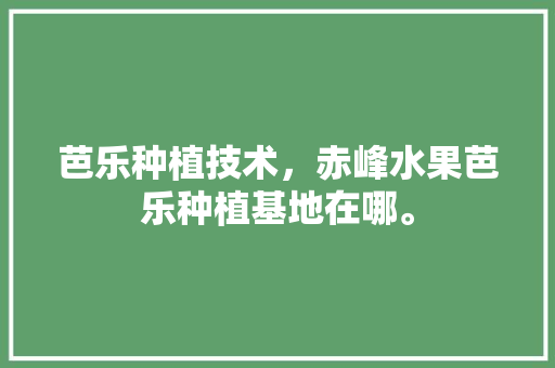 芭乐种植技术，赤峰水果芭乐种植基地在哪。 芭乐种植技术，赤峰水果芭乐种植基地在哪。 蔬菜种植