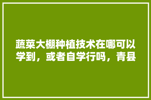 蔬菜大棚种植技术在哪可以学到，或者自学行吗，青县水果黄瓜种植基地在哪里。 蔬菜大棚种植技术在哪可以学到，或者自学行吗，青县水果黄瓜种植基地在哪里。 土壤施肥