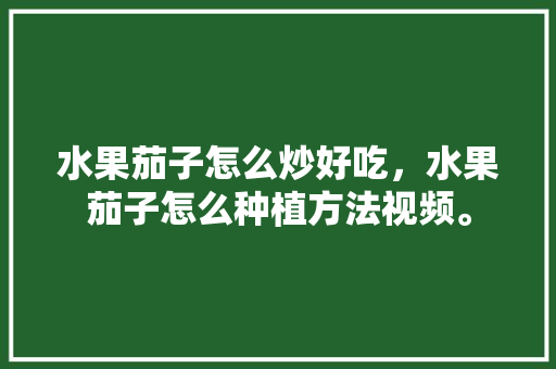 水果茄子怎么炒好吃，水果茄子怎么种植方法视频。