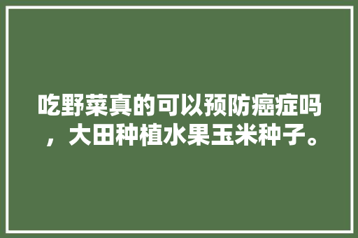 吃野菜真的可以预防癌症吗，大田种植水果玉米种子。 蔬菜种植