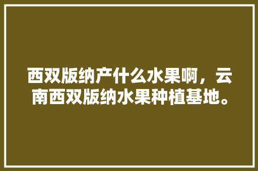 西双版纳产什么水果啊，云南西双版纳水果种植基地。