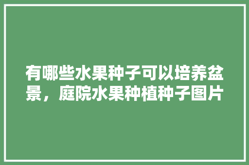 有哪些水果种子可以培养盆景，庭院水果种植种子图片大全。