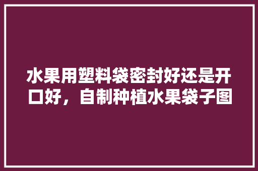 水果用塑料袋密封好还是开口好，自制种植水果袋子图片。