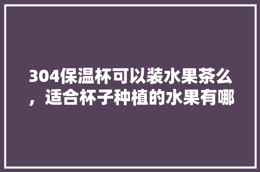 304保温杯可以装水果茶么，适合杯子种植的水果有哪些。