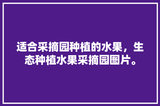 适合采摘园种植的水果，生态种植水果采摘园图片。