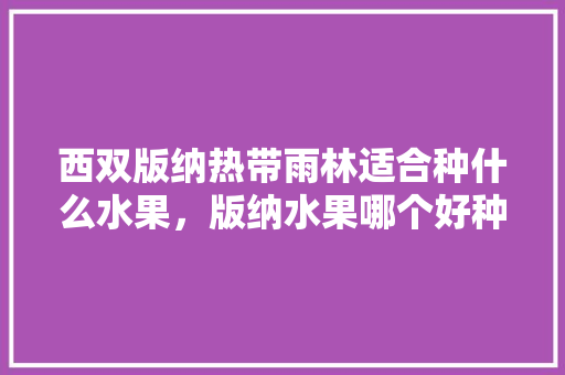 西双版纳热带雨林适合种什么水果，版纳水果哪个好种植呢。