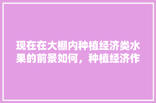 现在在大棚内种植经济类水果的前景如何，种植经济作物有哪些。