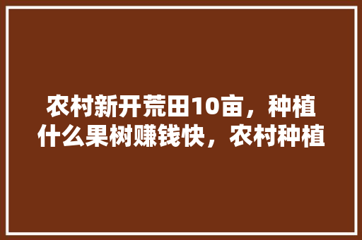 农村新开荒田10亩，种植什么果树赚钱快，农村种植什么水果赚钱不愁销路。