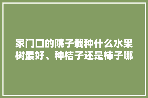 家门口的院子栽种什么水果树最好、种桔子还是柿子哪种好些，院内种植水果树好吗。