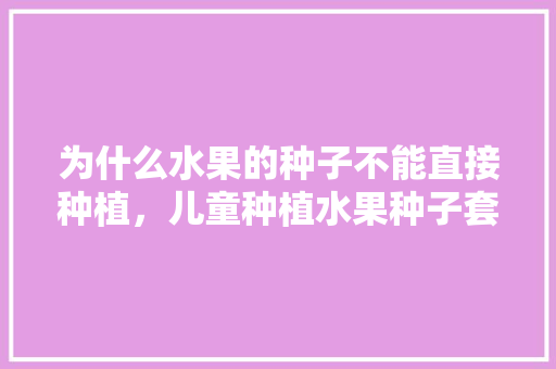 为什么水果的种子不能直接种植，儿童种植水果种子套装图片。 蔬菜种植