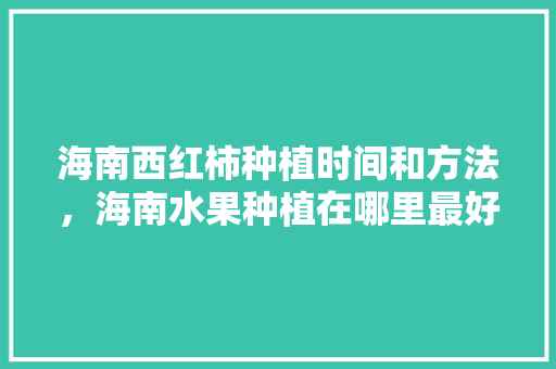 海南西红柿种植时间和方法，海南水果种植在哪里最好。 蔬菜种植