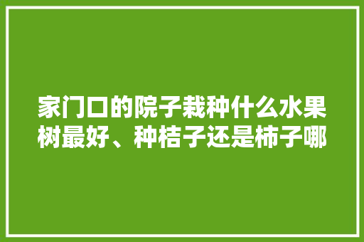 家门口的院子栽种什么水果树最好、种桔子还是柿子哪种好些，水果树在家种植可以吗。 蔬菜种植