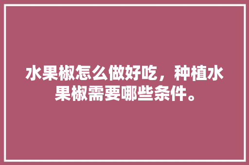 水果椒怎么做好吃，种植水果椒需要哪些条件。