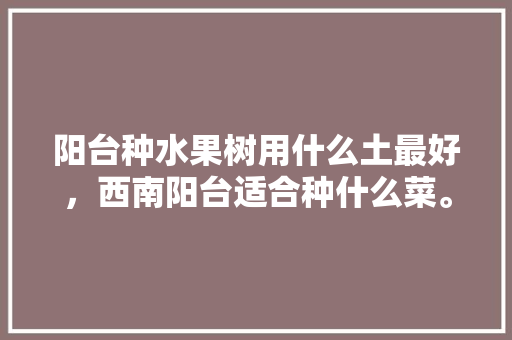 阳台种水果树用什么土最好，西南阳台适合种什么菜。