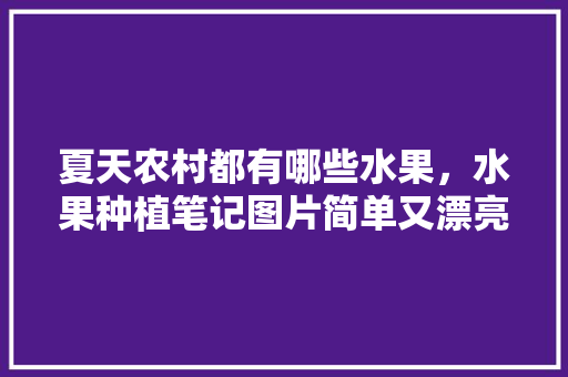 夏天农村都有哪些水果，水果种植笔记图片简单又漂亮。