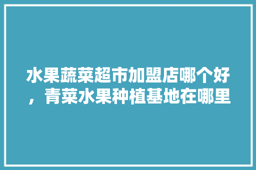 水果蔬菜超市加盟店哪个好，青菜水果种植基地在哪里。 家禽养殖