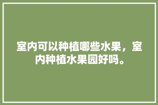 室内可以种植哪些水果，室内种植水果园好吗。