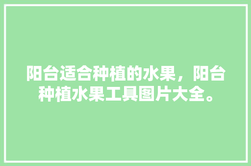 阳台适合种植的水果，阳台种植水果工具图片大全。