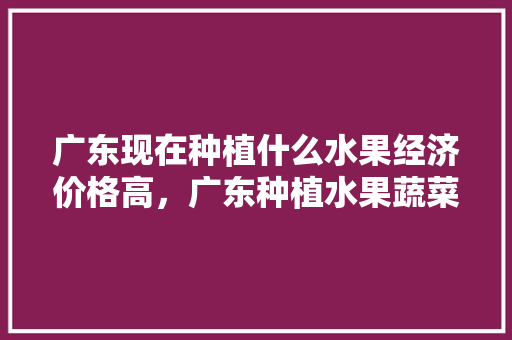 广东现在种植什么水果经济价格高，广东种植水果蔬菜最多的地方。