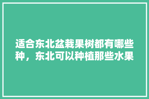 适合东北盆栽果树都有哪些种，东北可以种植那些水果吗。 蔬菜种植