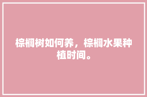 棕榈树如何养，棕榈水果种植时间。 棕榈树如何养，棕榈水果种植时间。 家禽养殖