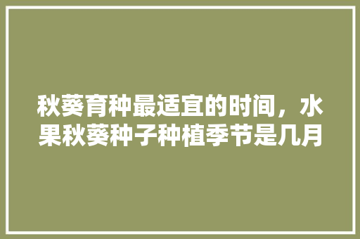 秋葵育种最适宜的时间，水果秋葵种子种植季节是几月。 秋葵育种最适宜的时间，水果秋葵种子种植季节是几月。 蔬菜种植