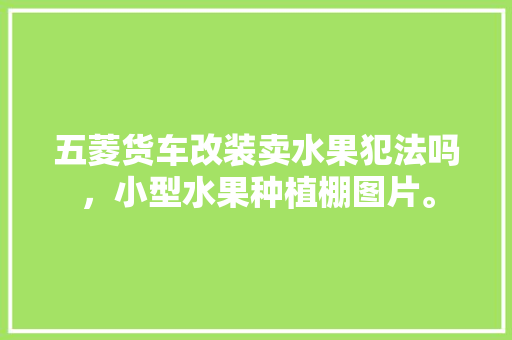 五菱货车改装卖水果犯法吗，小型水果种植棚图片。 蔬菜种植