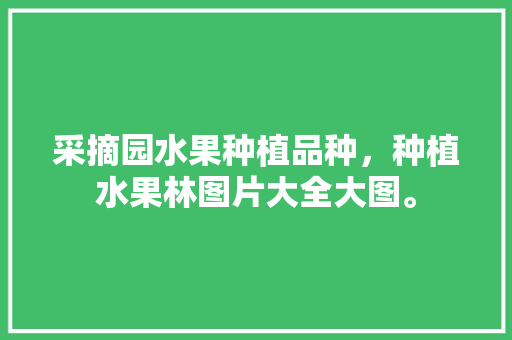 采摘园水果种植品种，种植水果林图片大全大图。 蔬菜种植