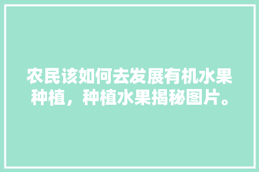 农民该如何去发展有机水果种植，种植水果揭秘图片。 畜牧养殖