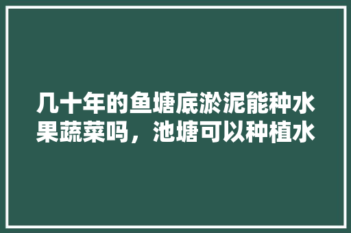 几十年的鱼塘底淤泥能种水果蔬菜吗，池塘可以种植水果吗视频讲解。 蔬菜种植