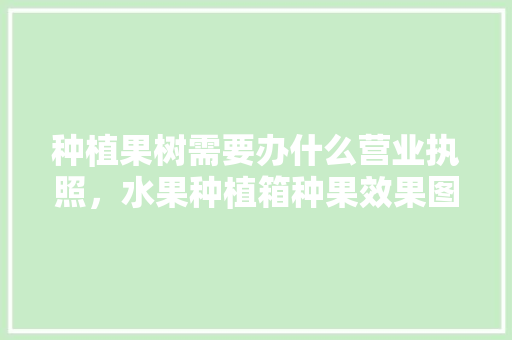 种植果树需要办什么营业执照，水果种植箱种果效果图。 水果种植