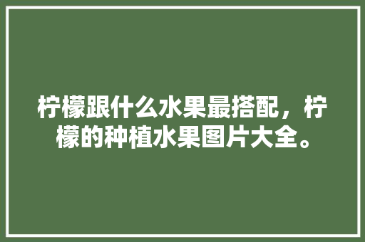 柠檬跟什么水果最搭配，柠檬的种植水果图片大全。 家禽养殖